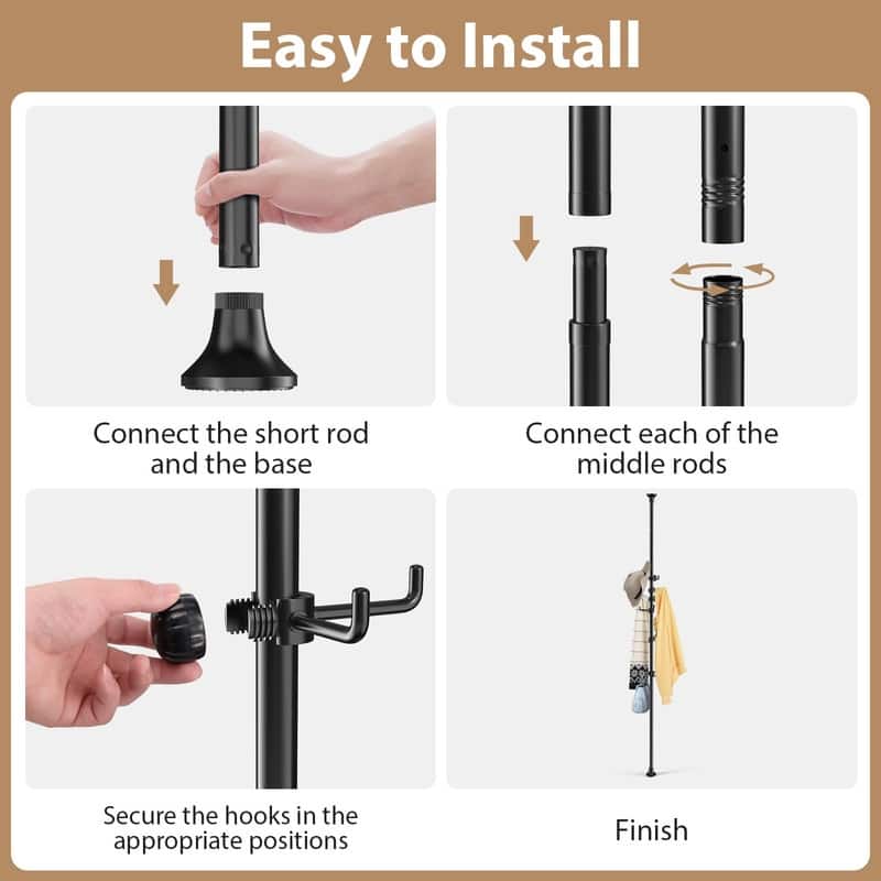 Coat Rack Freestanding - 110"D x 50"W x 56"H