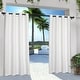 preview thumbnail 1 of 42, ATI Home Indoor/Outdoor Solid Cabana Grommet Top Curtain Panel Pair 54x96 - Winter White