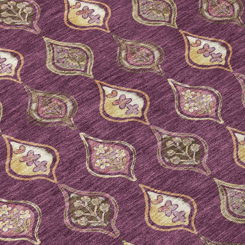 Machine Washable Indoor/ Outdoor Casual Greenwood Chantille Rug