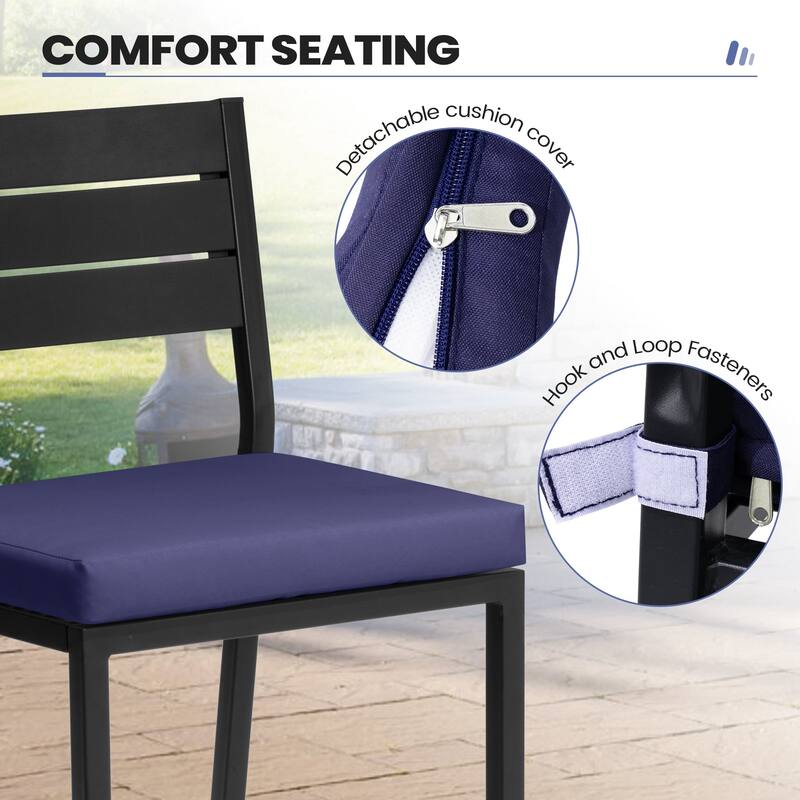 2/4PCS Outdoor Barstools with Cushion