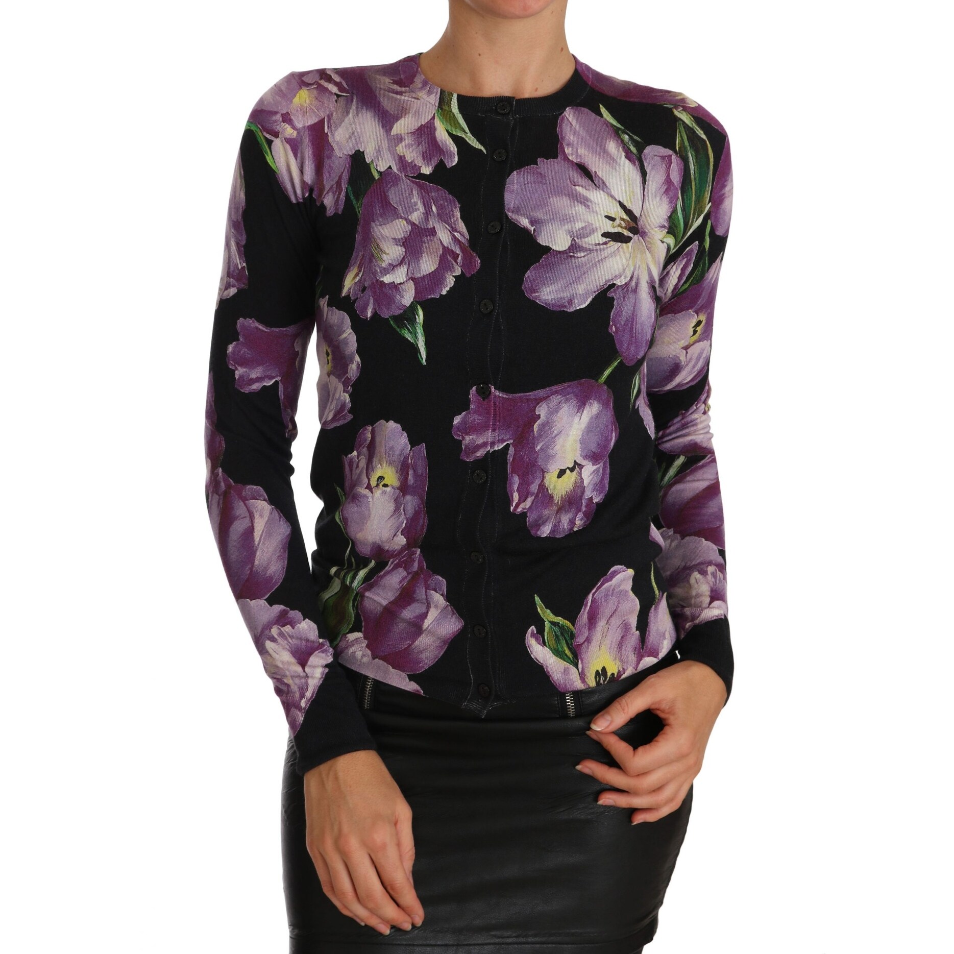 black silk cardigan women's