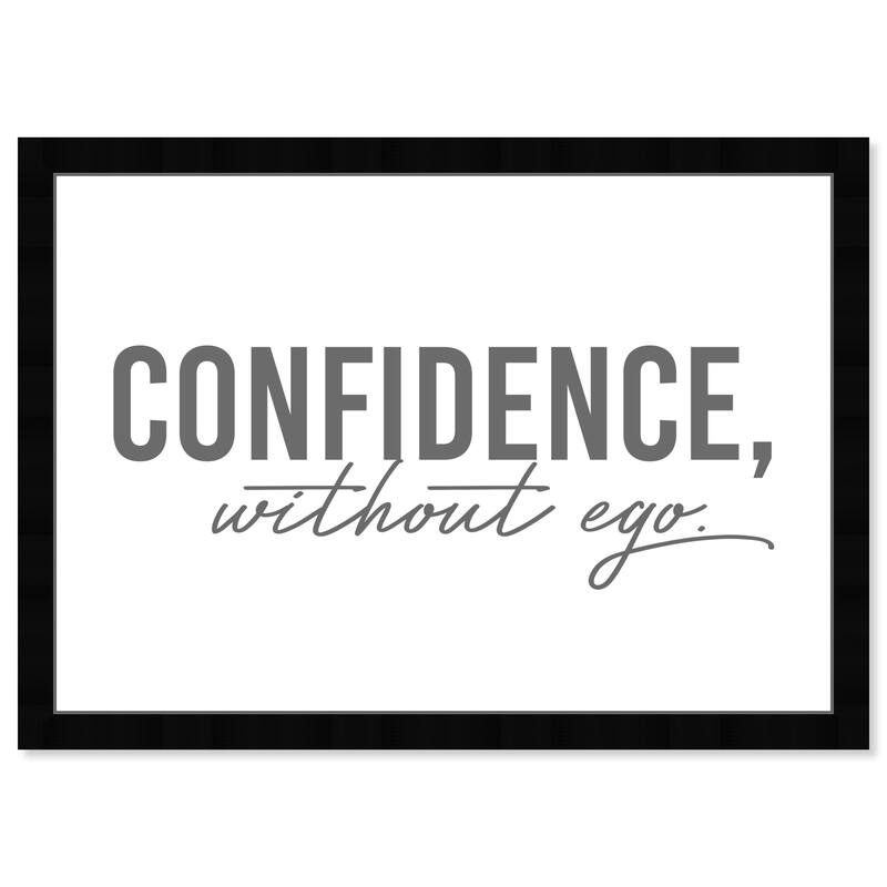 Wynwood Studio Prints Typography and Quotes Without Ego Gray and Modern & Contemporary Wall Art Canvas Print