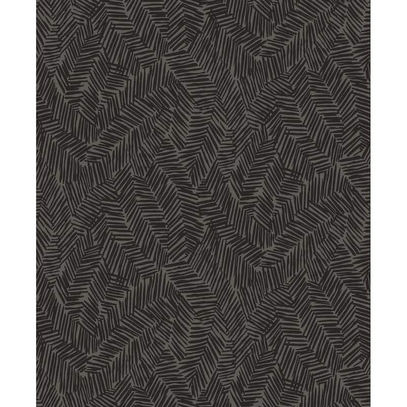 The Simple Life Lush Unpasted Wallpaper - 20.9 in. W x 33 ft. L -  Black Sapphire