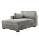 preview thumbnail 74 of 150, 42" W Plush Corduroy Upholstered Chaise Lounge Sleeper for Living