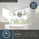 preview thumbnail 5 of 9, Bella 2-Light 19.75 in. W Brushed Nickel Bathroom Vanity Lighting Fixture, White Alabaster Scalloped Glass Shade, Reversible