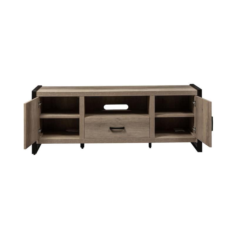 Sun Valley Sandstone 64 Inch TV Console Faux Metal