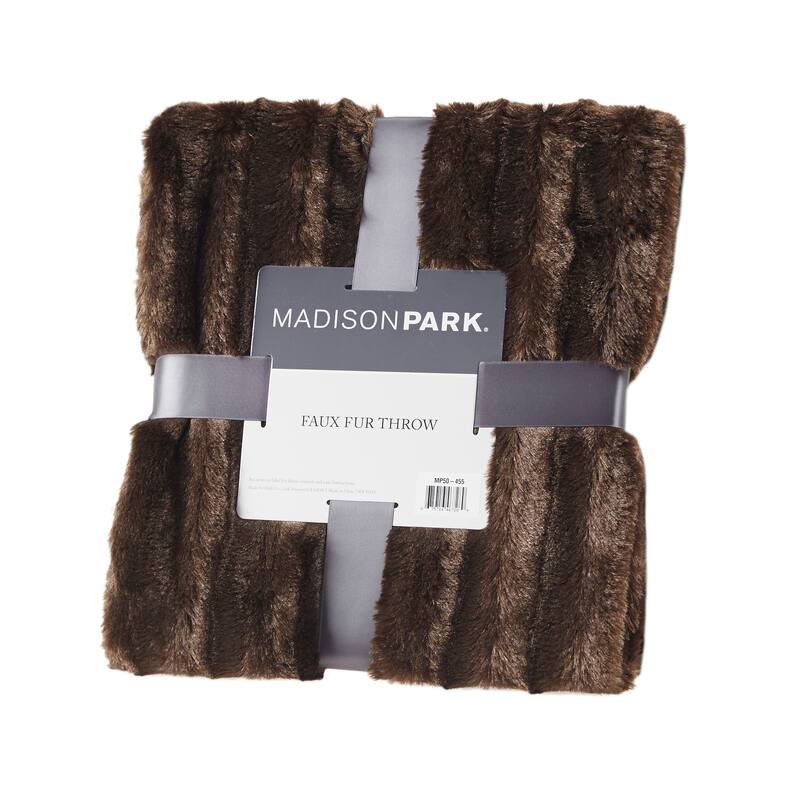 Madison Park Duke Long Fur Throw