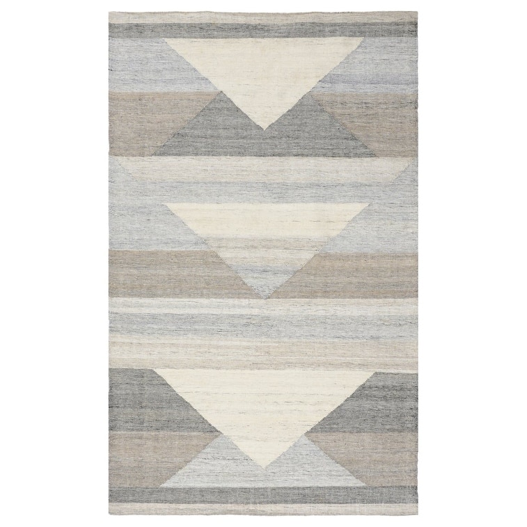 Tierney Indoor Outdoor Handwoven Gray Multi Area Rug by Kosas Home - 8' x 10'