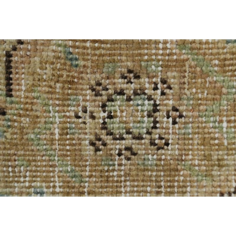 Hand Knotted Oriental 100% Wool Carpet Traditional All-Over Yellow & Gold Mahal Area Rug - 12' 11'' X 9' 5''
