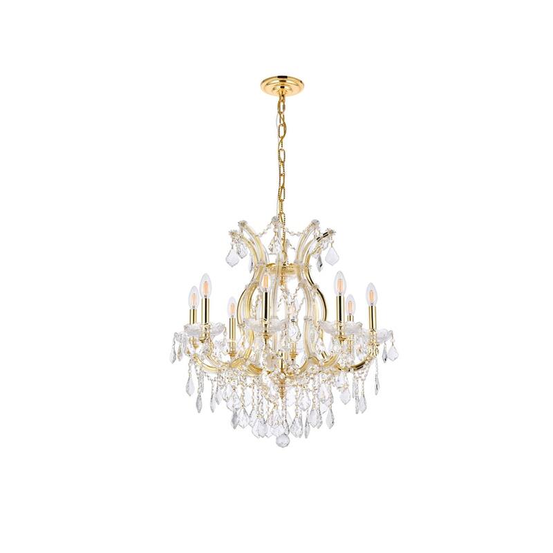 Fleur Illumination Collection Chandelier D:26in H:26in Lt:9 Gold Finish