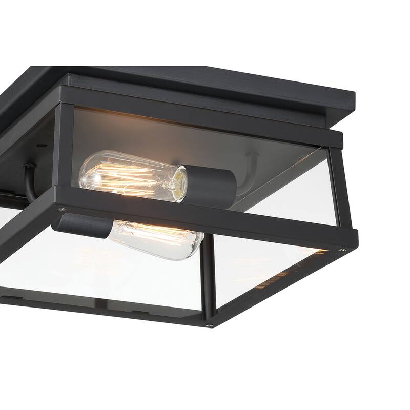 The Great Outdoors 73217 Isla Vista 2 Light 12" Wide Flush Mount