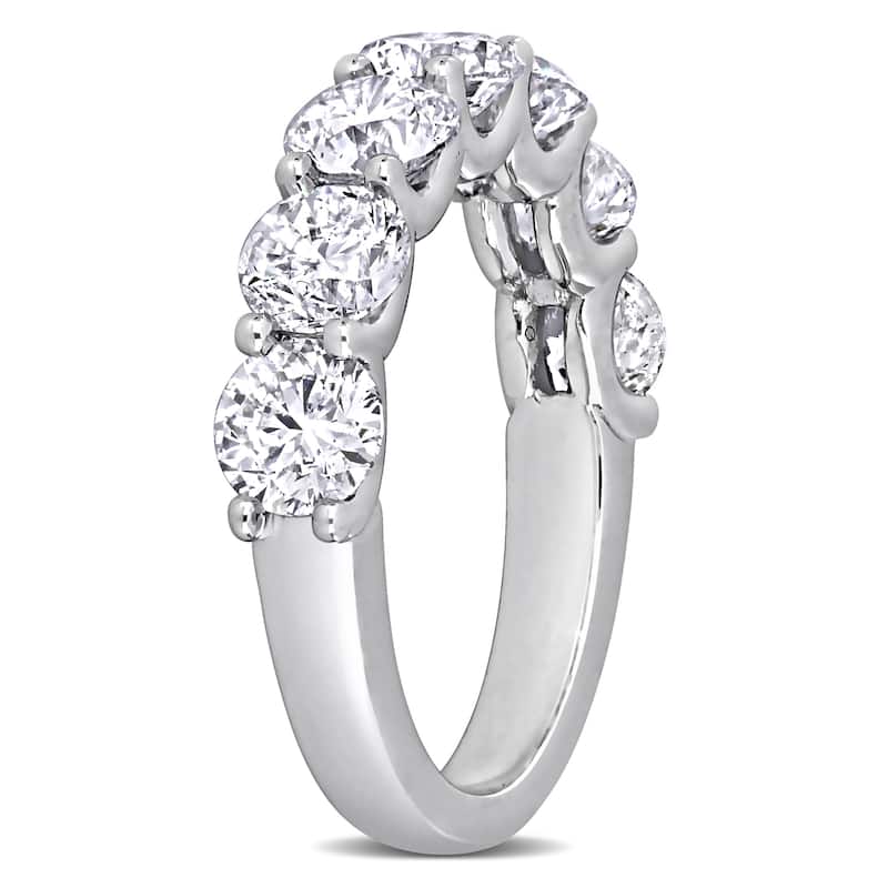 Miadora 3 1/2ct TDW Diamond Semi-Eternity Ring in 14k White Gold