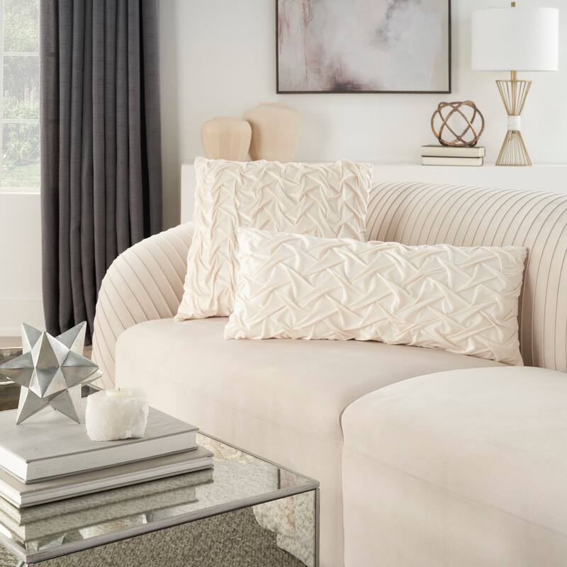 Mina Victory Lifestyle Solid Throw Pillow