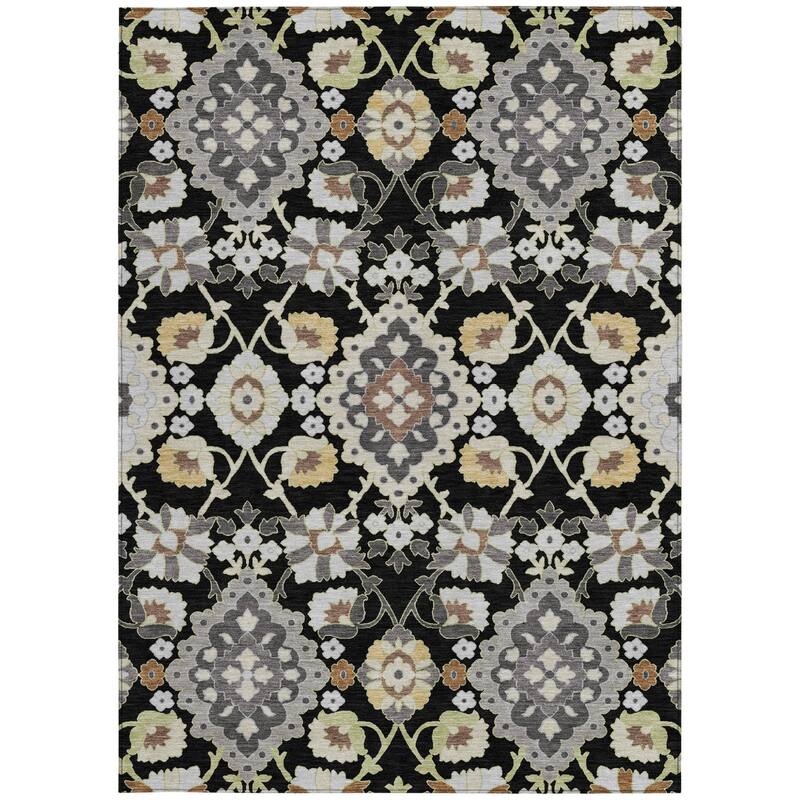 HomeRoots Oriental Traditional Rectangle Outdoor Rug