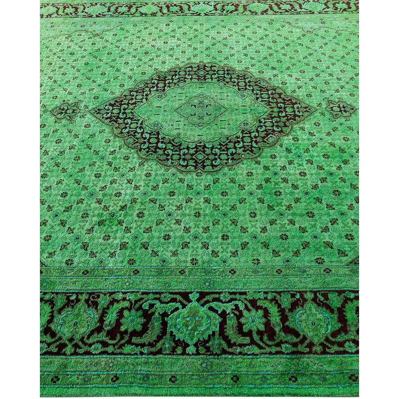 Contemporary Overdyed Wool Hand Knotted Area Rug - 6' 1" x 9' 4"