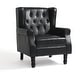 preview thumbnail 8 of 27, Set of 2 Vegan Leather Upholstered Button Tufted Accent Chair