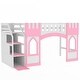 preview thumbnail 12 of 28, Twin Size Loft Bed with Storage Staircase and Window, Wood Twin Loft Bunk Bedframe w/Full-Length Guardrail, No Box Spring Needed