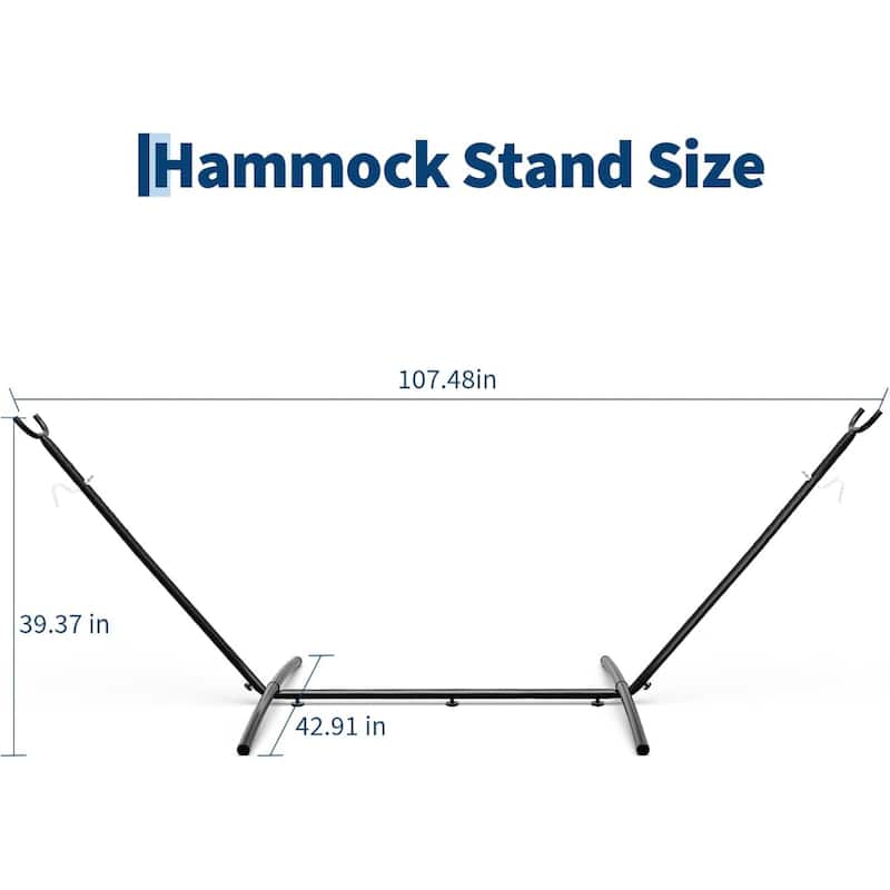 Portable Heavy Duty 9 FT Hammock Stand 450-Pound Capacity for Outside, Patio, Backyard - 9 FT