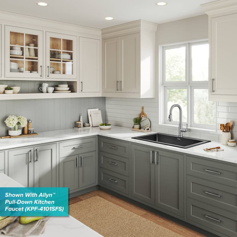 KRAUS Forteza Granite 33 inch Undermount Drop-in Kitchen Sink