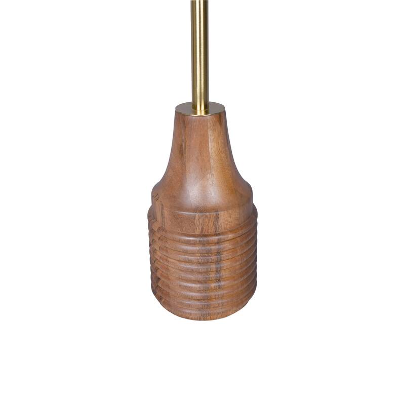 Pinon Modern Marble & Wood Round Drink Table, 10"W x 10"D x 22"H, by Sevita