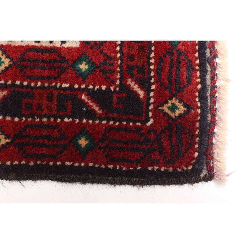 ECARPETGALLERY Hand-knotted Teimani Red Wool Rug - 2'10 x 5'5