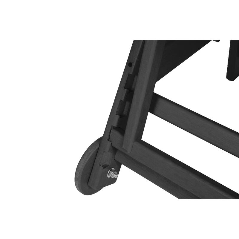 Lounge Chair with Side Table, 3-Piece Oversized Chaise Lounge Chair Setwith Wood Texture,All Weather Patio Lounge Chair