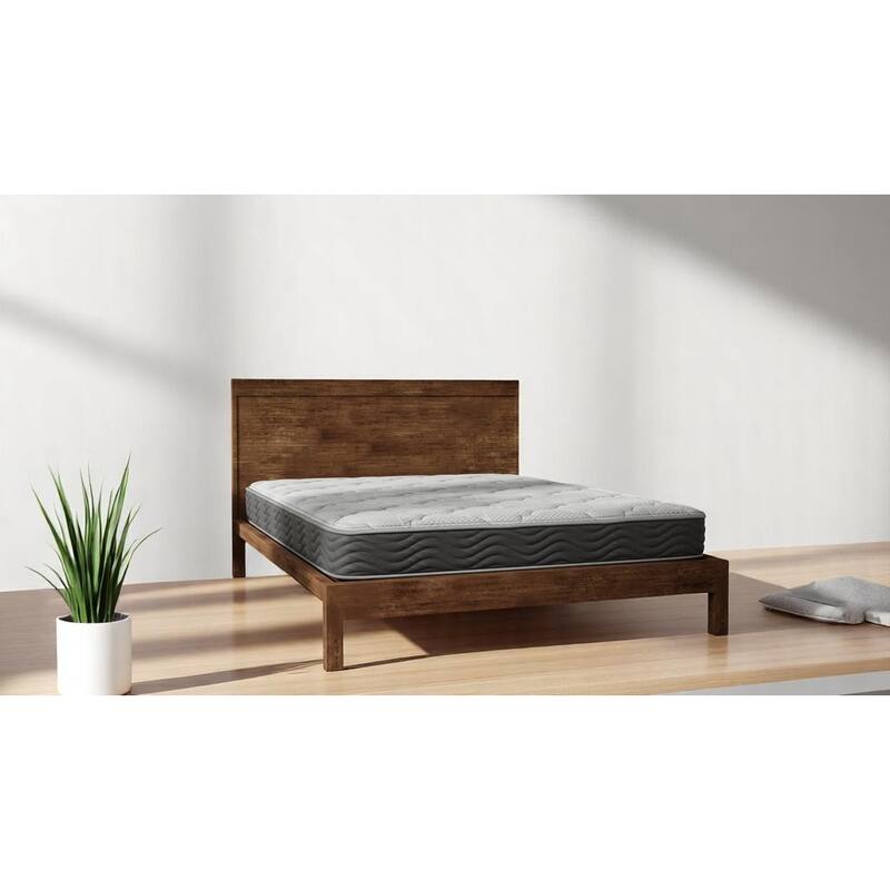 Queen 8-Inch Hybrid Mattress with Pocket Coils and Pressure-Relieving Foam, Cooling Breathable Bed-in-a-Box,only mattress