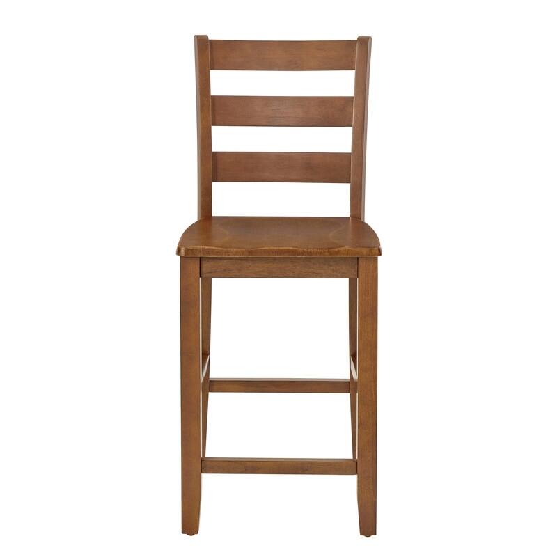 Retro Brown 5-Piece Dining Table Set with Chairs, Space-Saving Kitchen Breakfast Table