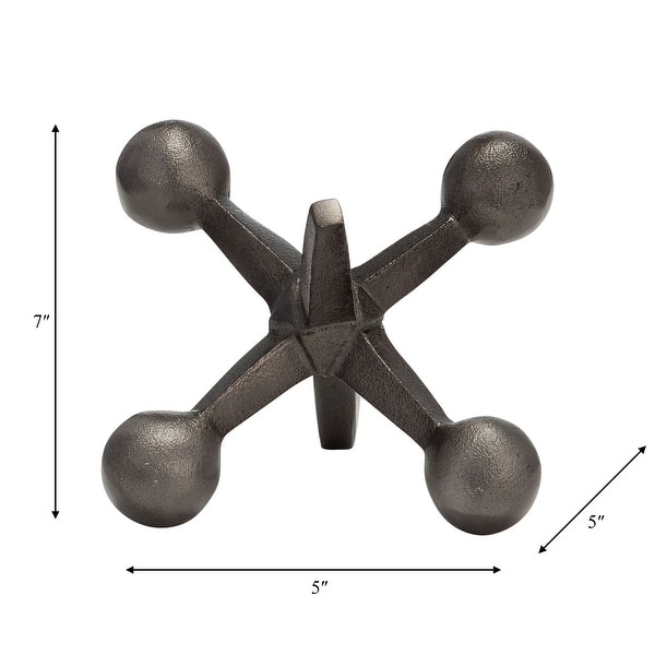dimension image slide 3 of 11, Sagebrook Home Modern Aluminum Jacks Sculpture