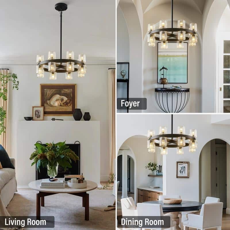 KAYLA Modern Chandelier with K9 Crystal
