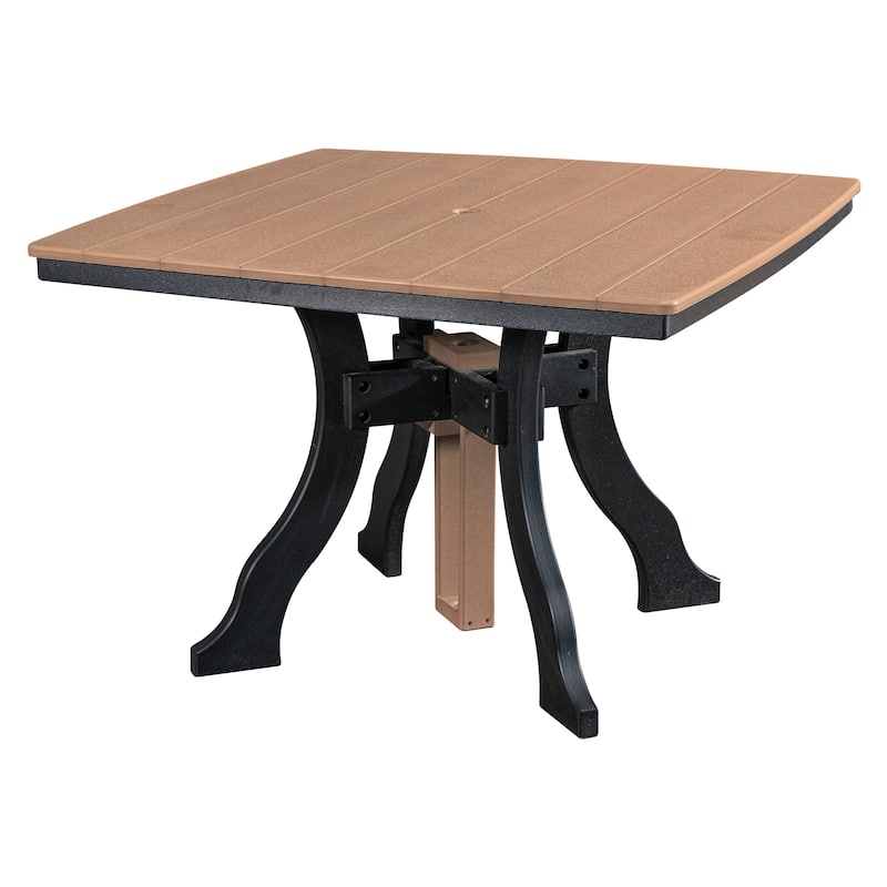 American Furniture Classics Dining Height Square Table , Made in the USA - Cedar on Black