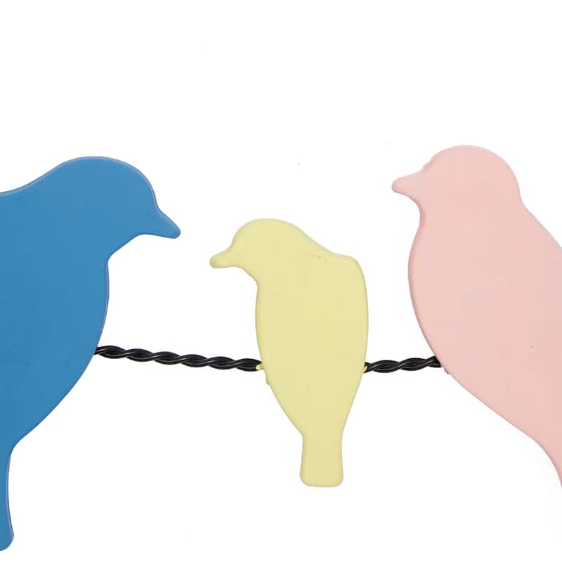 Metal Bird Wall Decor - Multi Colored - Roche River Decor