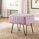 preview thumbnail 141 of 192, Serenta Super Mink Fauxfur Ottoman Bench 19" x 13" x 17" - Burnished Lilac