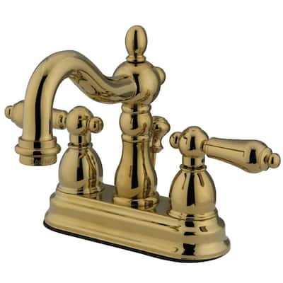 Heritage Two-Handle 3-Hole Deck Mount 4 in. Centerset Bathroom Faucet