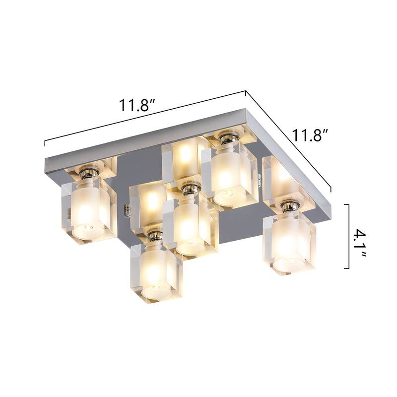 Maxax 5-Light Crystal Flush Mount - N/A