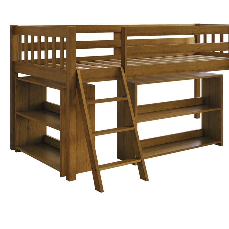 CraftPorch Simple Twin Loft Bed with Ladder