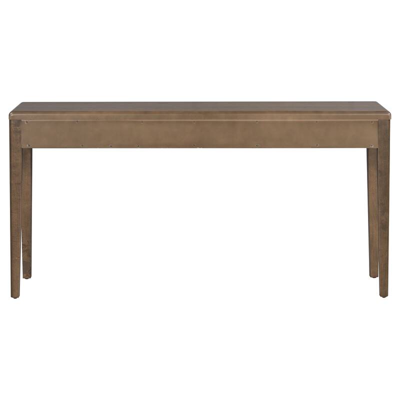 59.84"Elegant Console Table,Light Luxury Entryway Table with 3 Drawers,Farmhouse Sofa Table with Soft-Corner Design