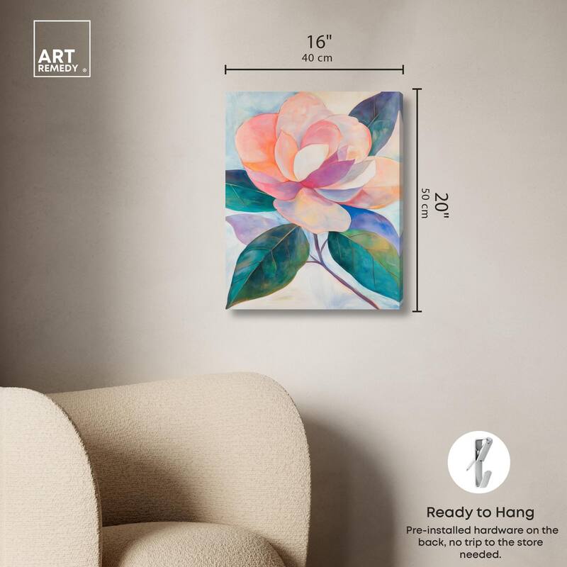Pink Magnolia II Canvas by Art Remedy, Gallery Wrapped
