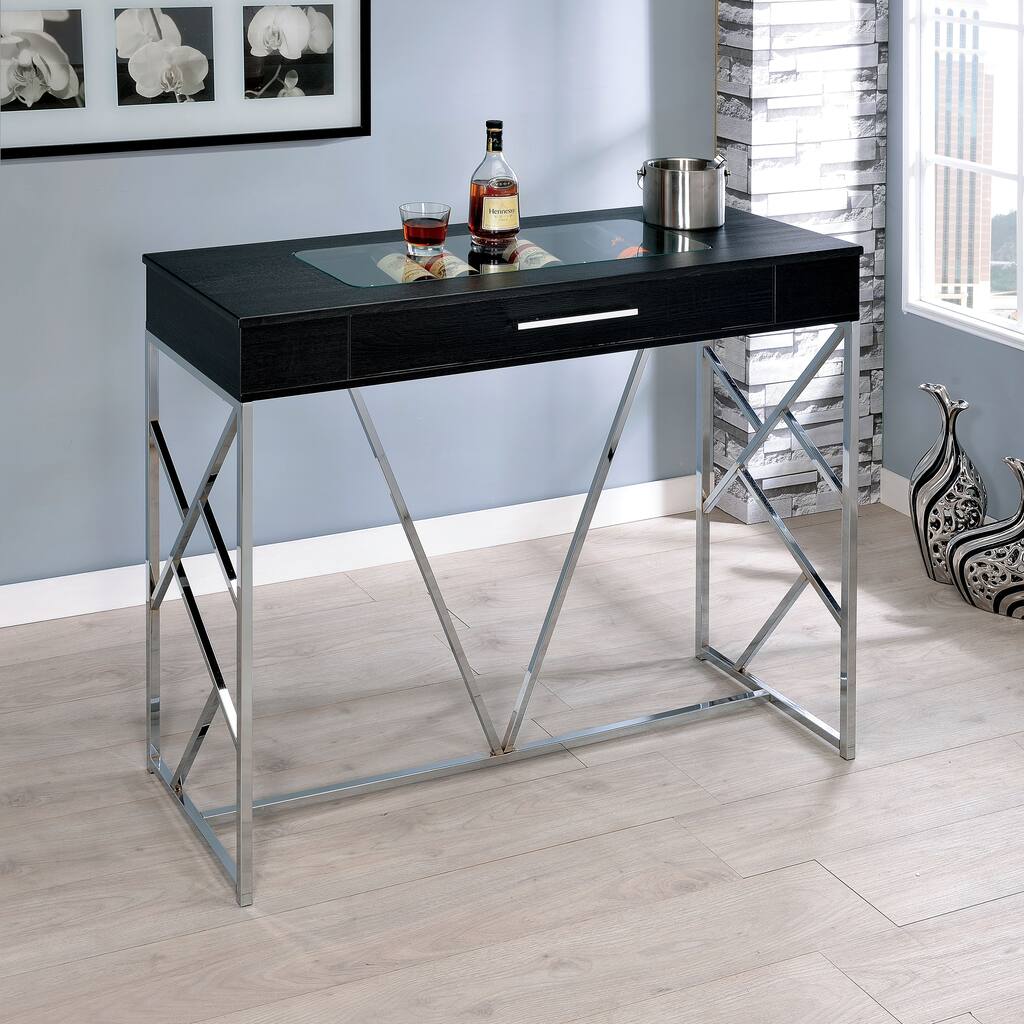 Furniture of America Hone Contemporary Metal 47-inch Bar Wine Table