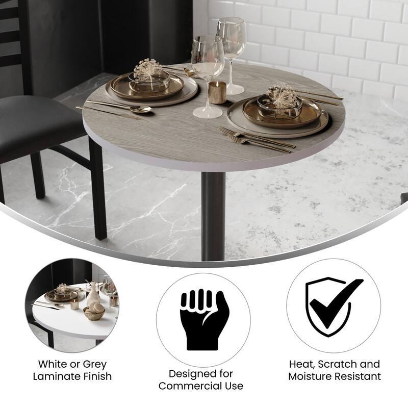 30'' Round Table Top with Reversible Laminate Top