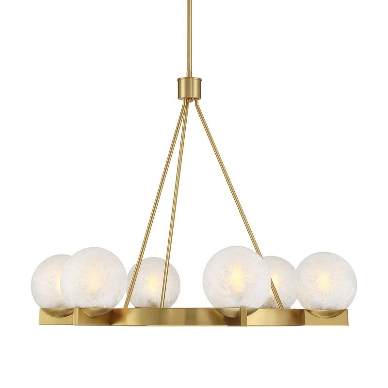 Savoy House 1-1014-6 Darien 6 Light 32" Wide Chandelier - Warm Brass