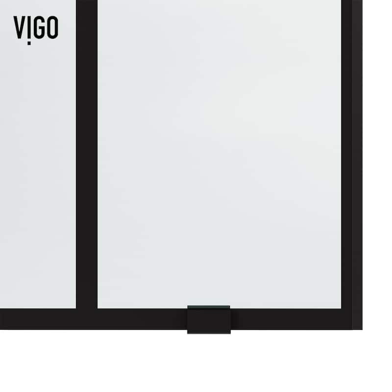 Vigo VG6041GCL7274 Elan 68" to 72" W x 74" H Sliding Frameless Shower