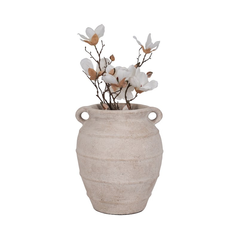 Sagebrook Home Artisan-inspired Ceramic Vase, Exquisite Earthen Variant, Perfect for Home Decor Enthusiasts