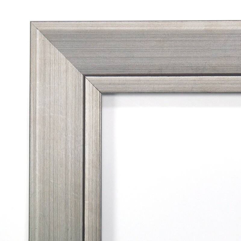 Amanti Art Romano Silver Narrow Framed Dry Erase Magnetic Board