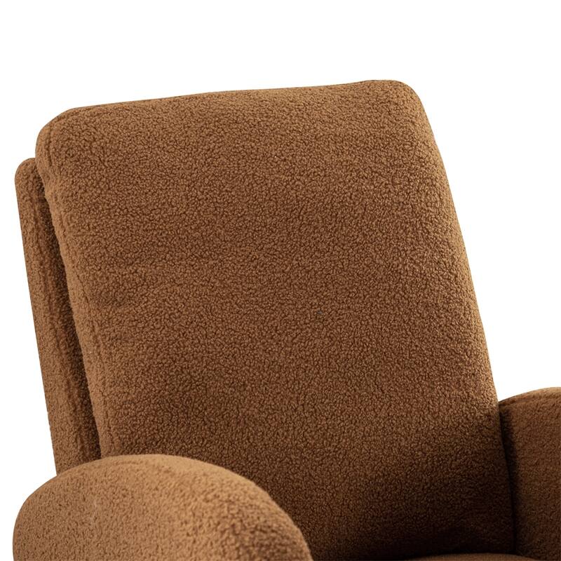 Nursery Rocking Glider Chair with High Back and Side Pocket