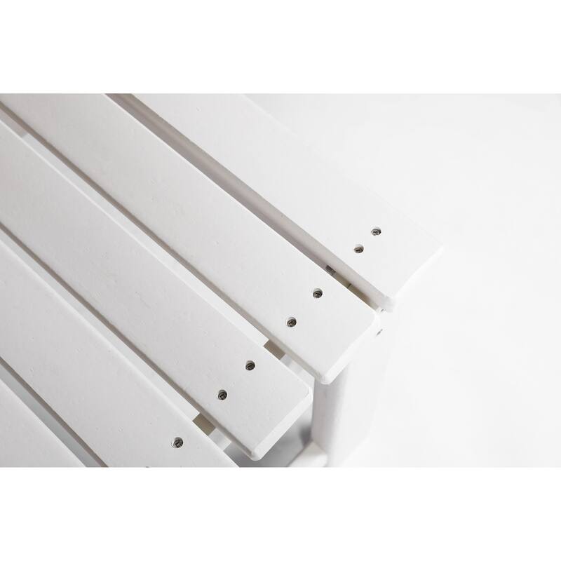 Backless Hdpe Adirondack Bench With Wood Texture (Excluding the table)