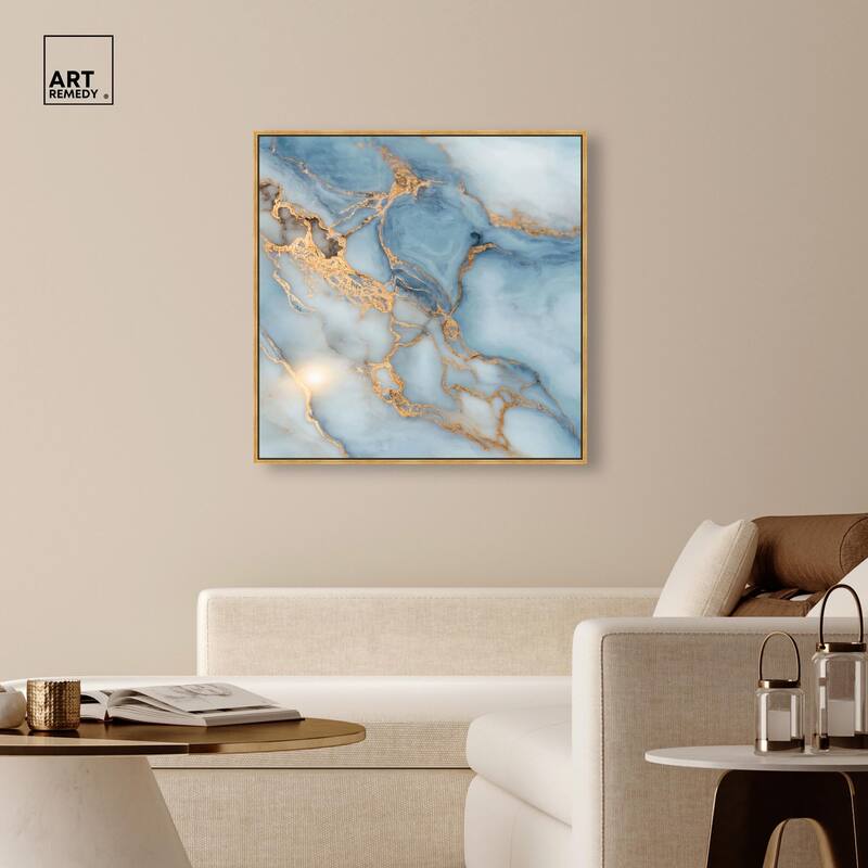 Azure Veins Canvas by Art Remedy