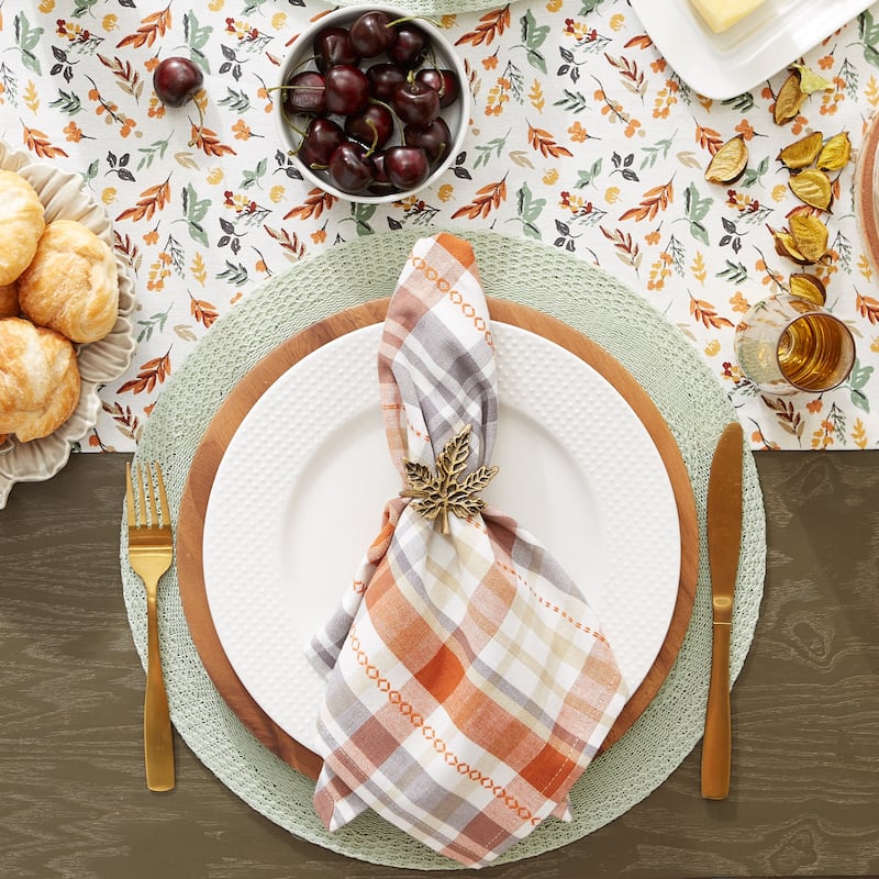 Gather Fall Squash Reversible Table Runner 14X72