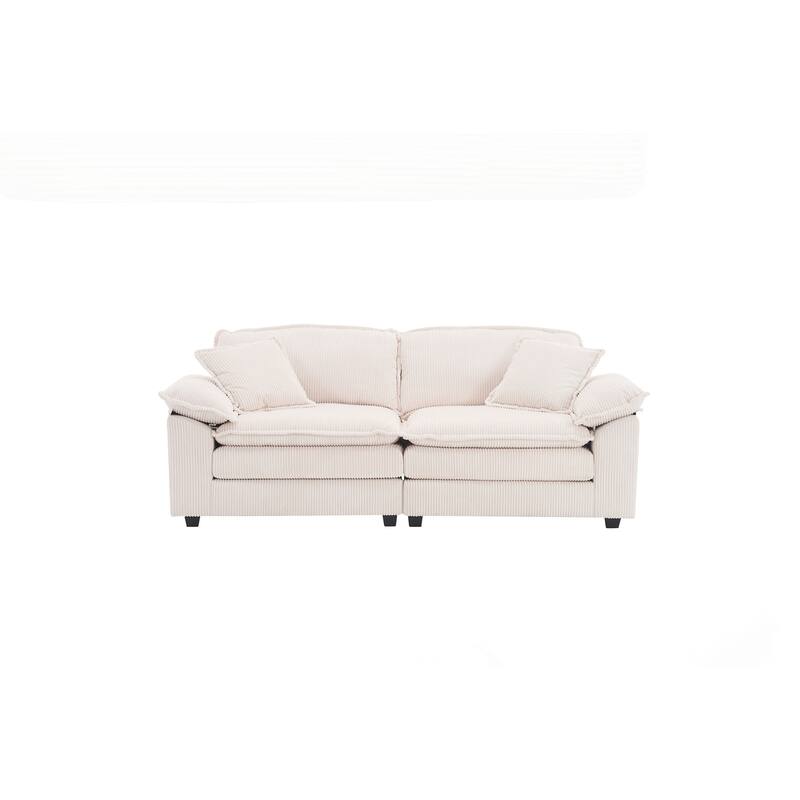 2-seats Sofa With 2 Back Pillows