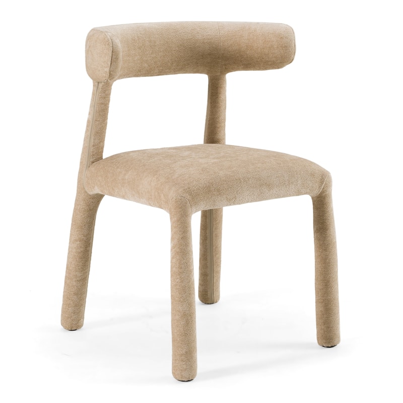 Modrest Homan Modern Beige Velvet Dining Chair